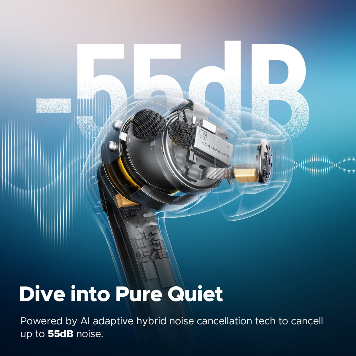 SOUNDPEATS Air5 Pro adaptive ANC feature