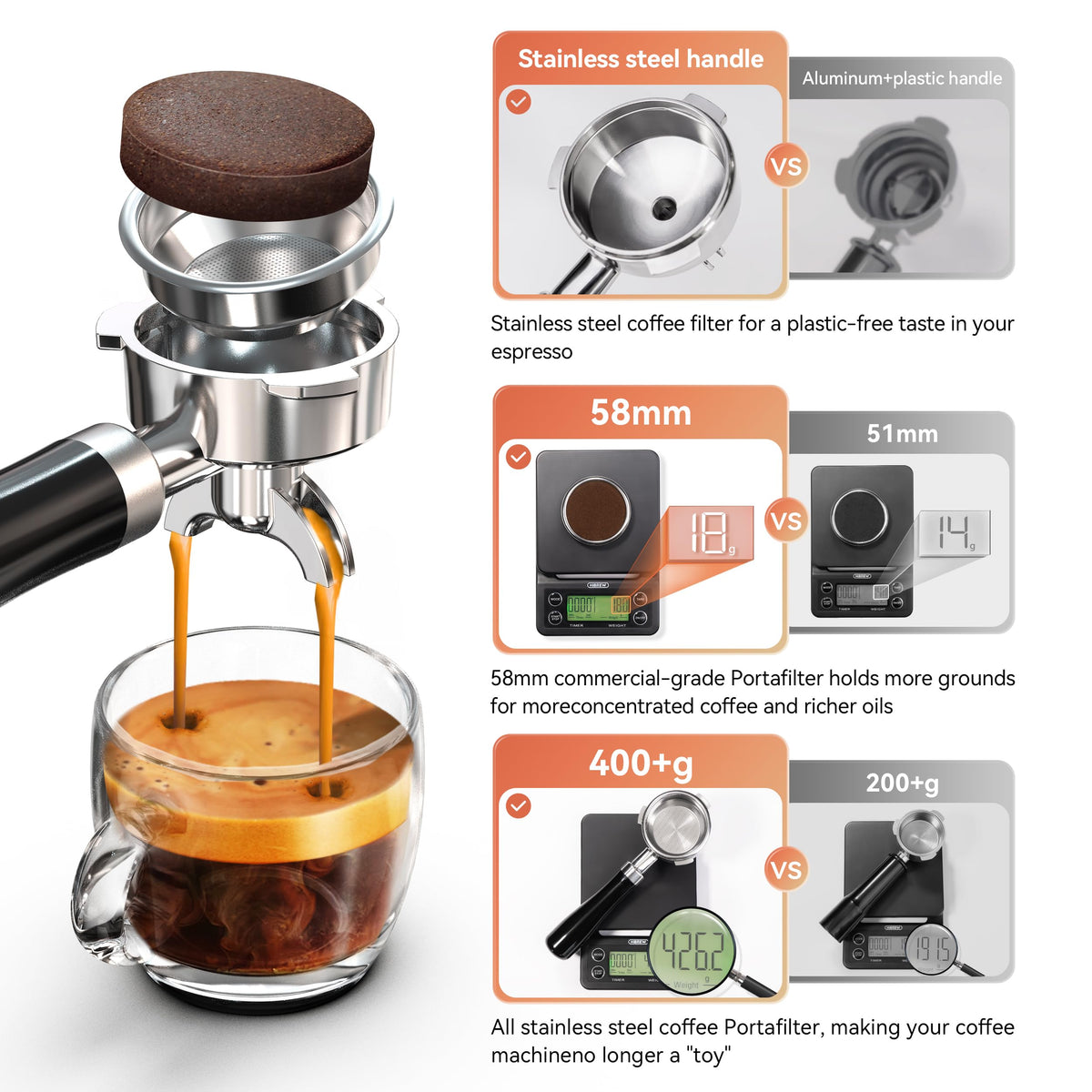 HiBREW H10A espresso machine detail