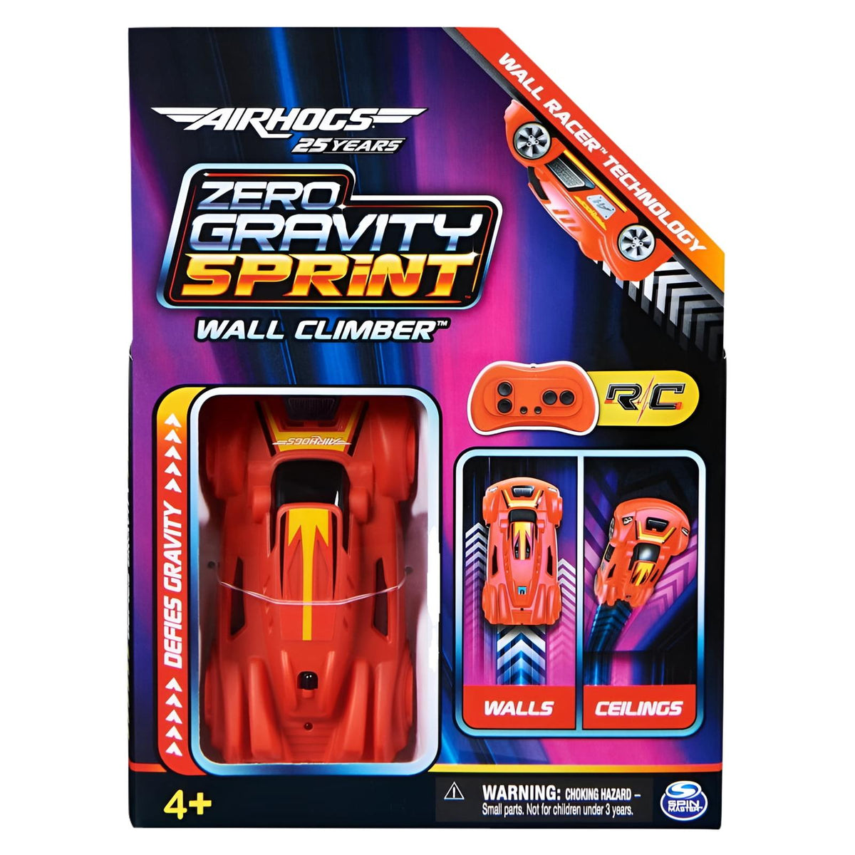 Air Hogs Zero Gravity Sprint wall-climbing RC car retail packaging
