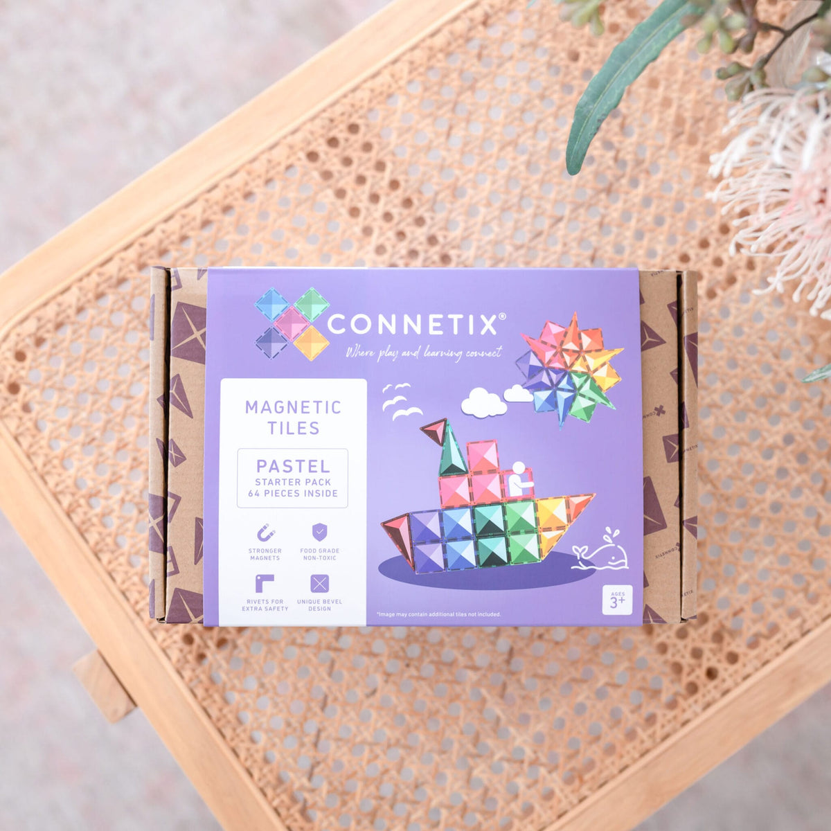CONNETIX Pastel Starter Pack 64 piece box