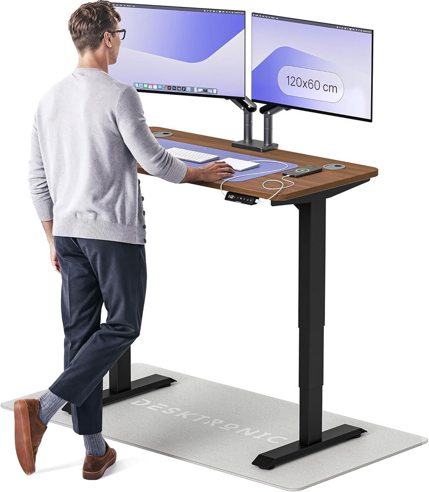 Desktronic HomePro standing desk workstation setup