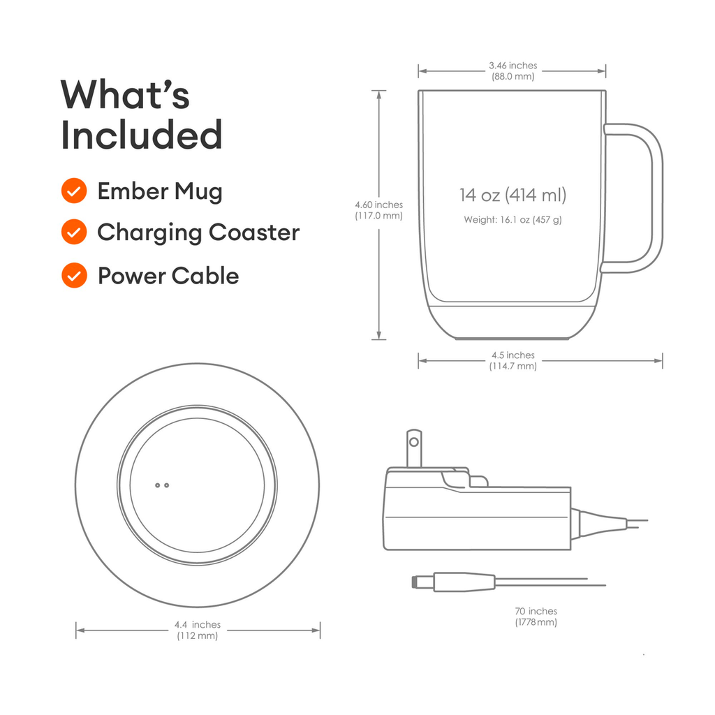 Ember Mug 2 14 oz product features