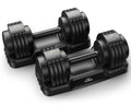FLYBIRD 55 lb adjustable dumbbell set