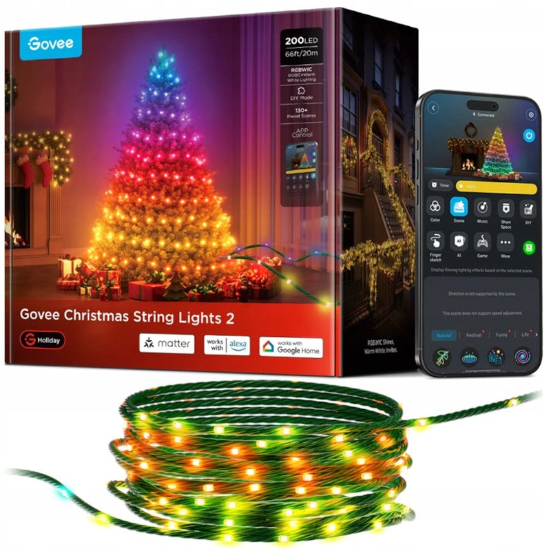 Govee Christmas String Lights 2 20m retail box and app