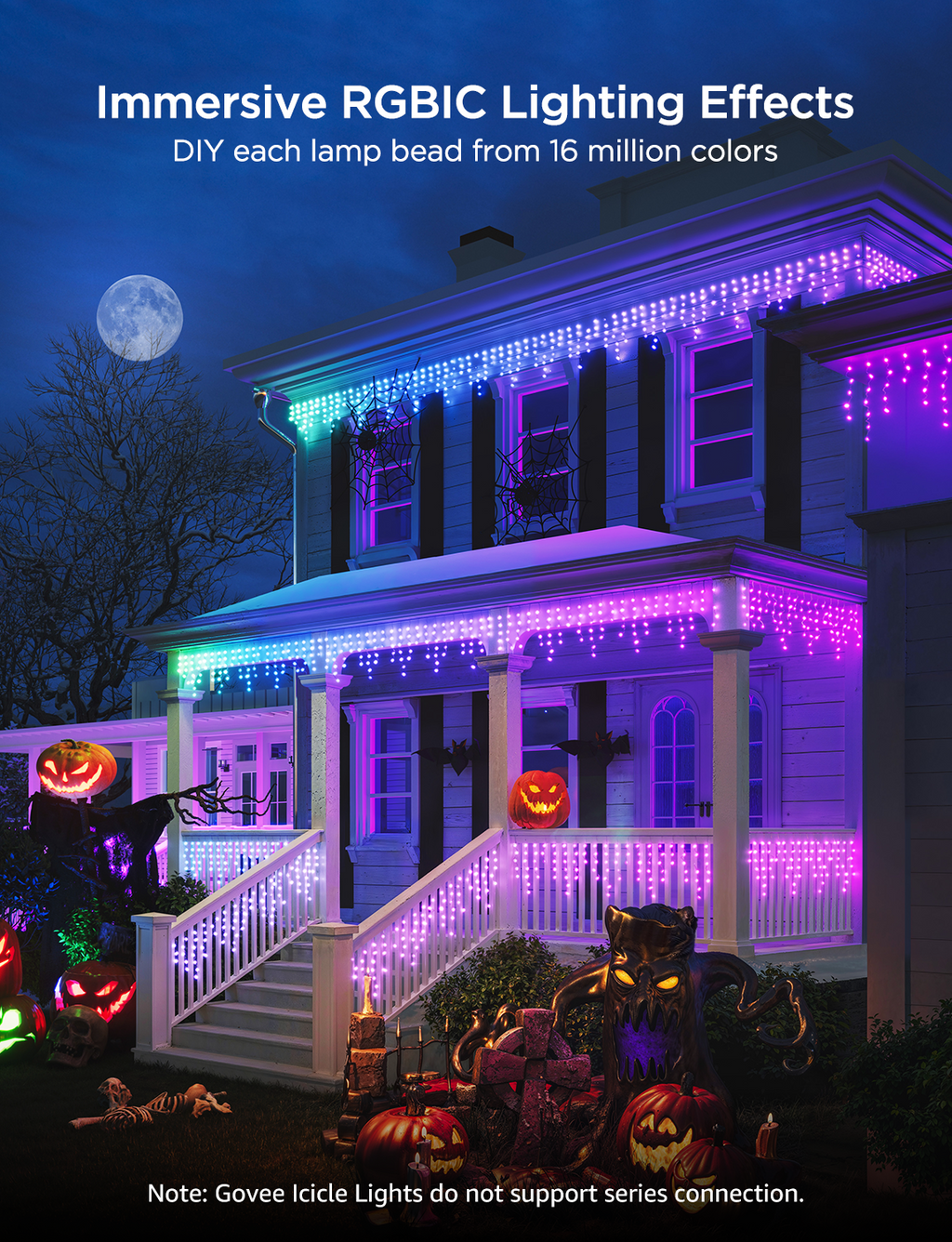 Govee Icicle Lights RGBIC multicolour lighting effects