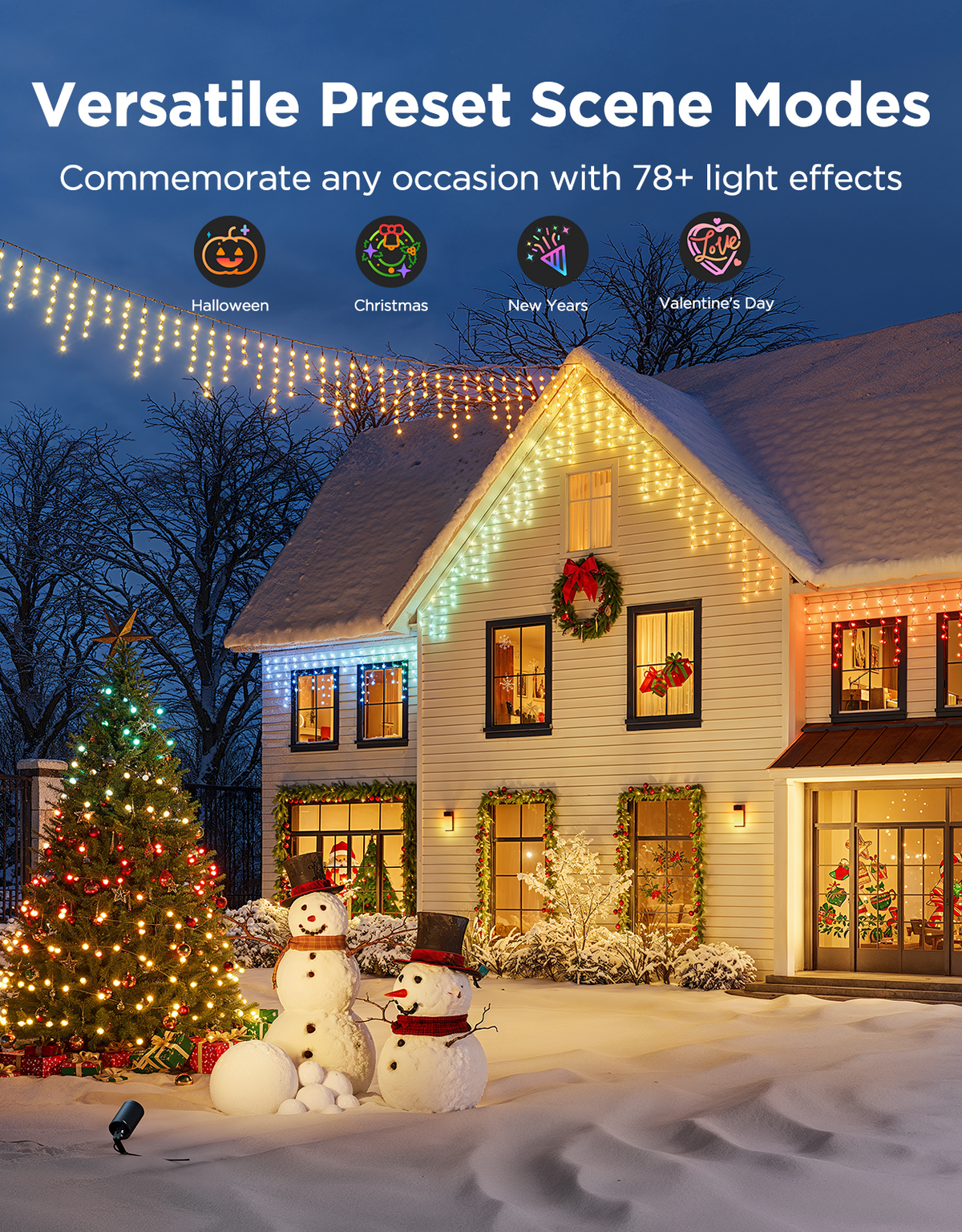 Govee Icicle Lights 78 plus dynamic scene modes