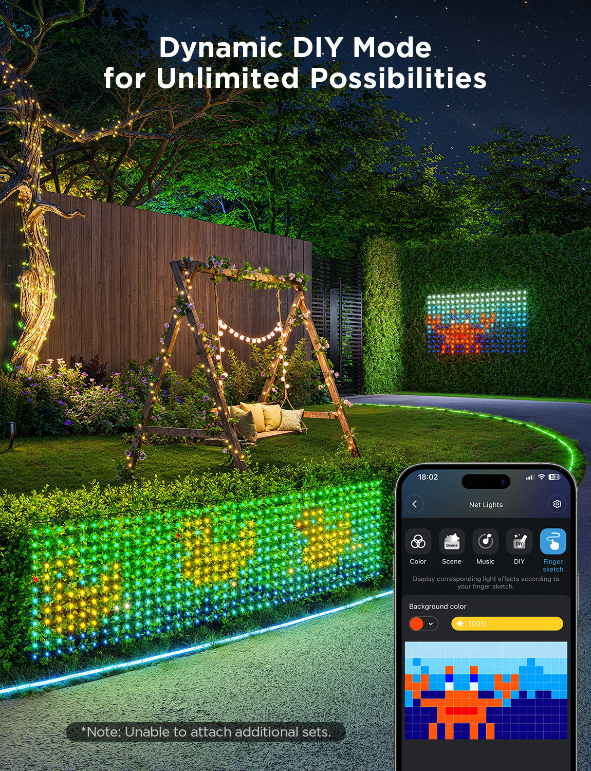 Govee Net Lights DIY animated lighting feature