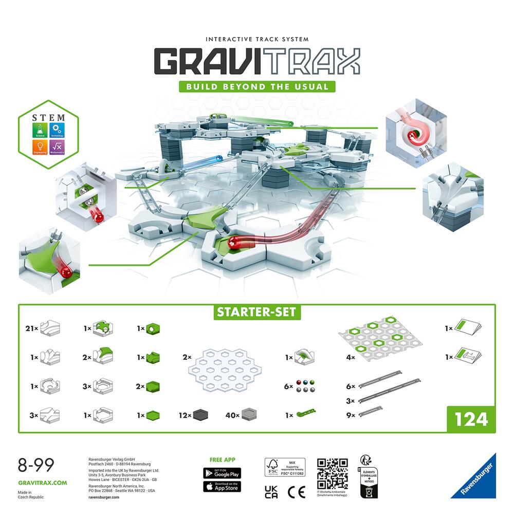 Ravensburger GraviTrax Starter Set components overview
