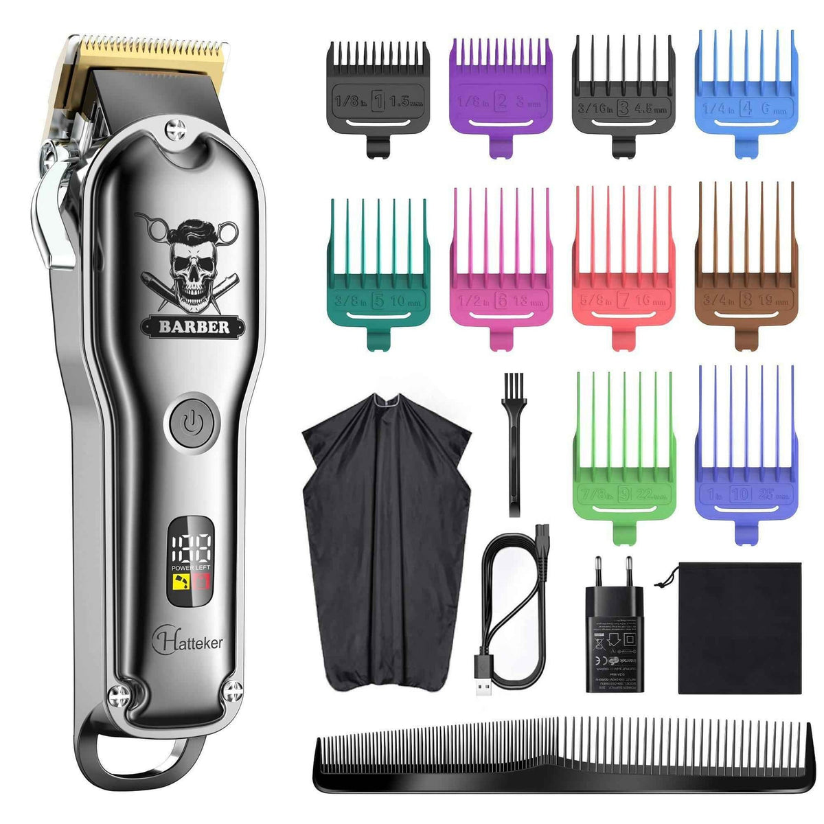 HATTEKER 696C professional cordless hair clipper and beard trimmer