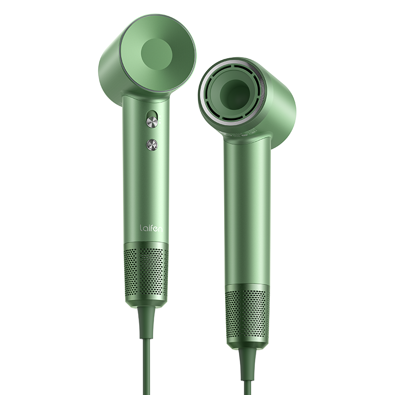 Laifen Mini high-speed hair dryer in jungle green