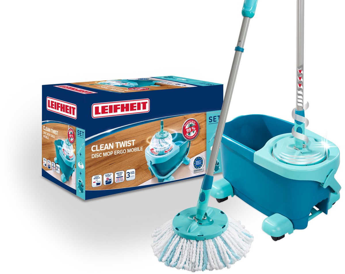 Leifheit CLEAN TWIST Mobile Disc Mop Ergo set