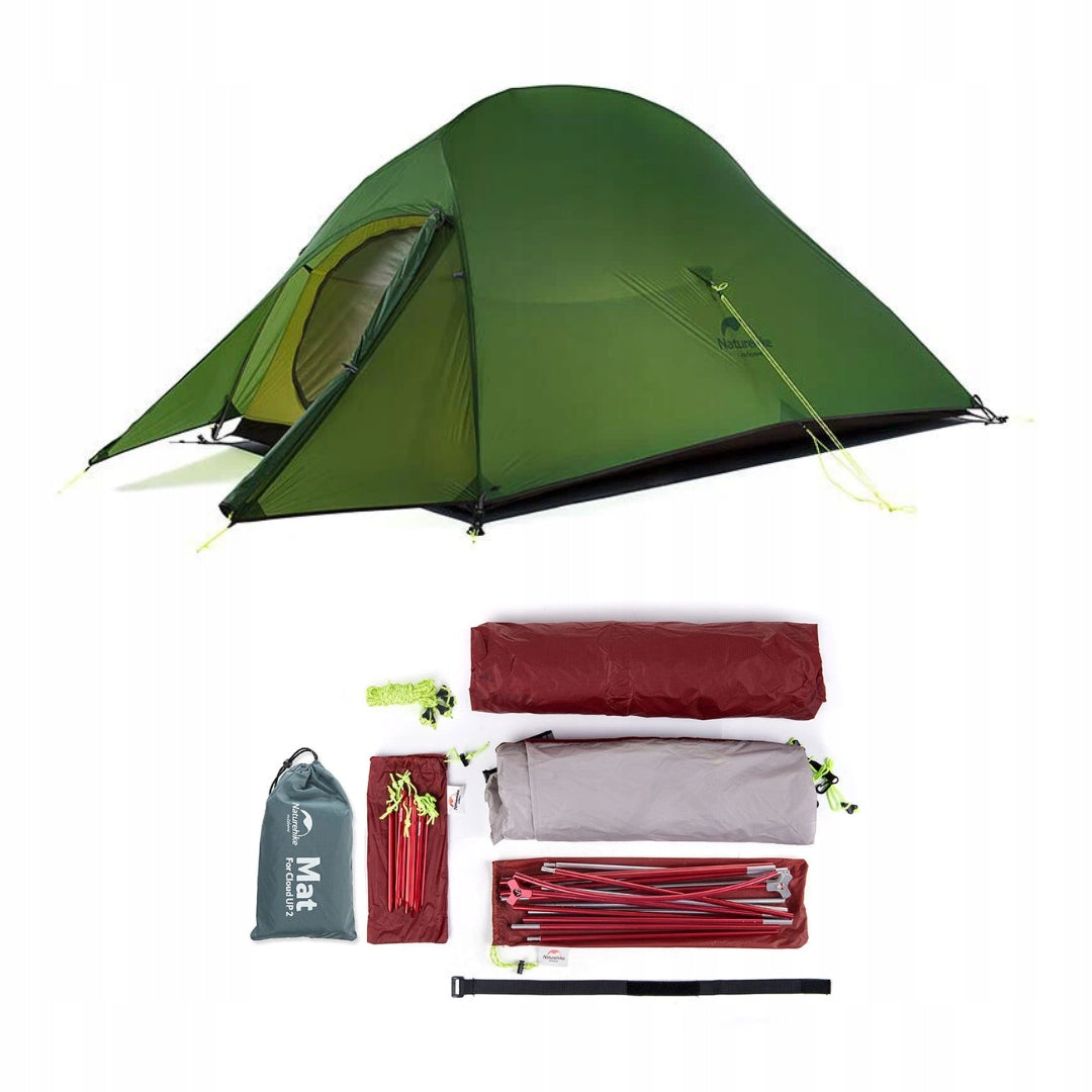 Naturehike Cloud Up 2 tent with poles stakes and packed accessories