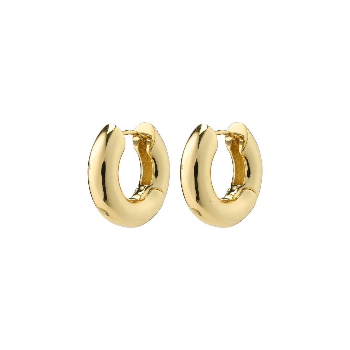 Pilgrim AICA chunky gold-plated hoop earrings product view