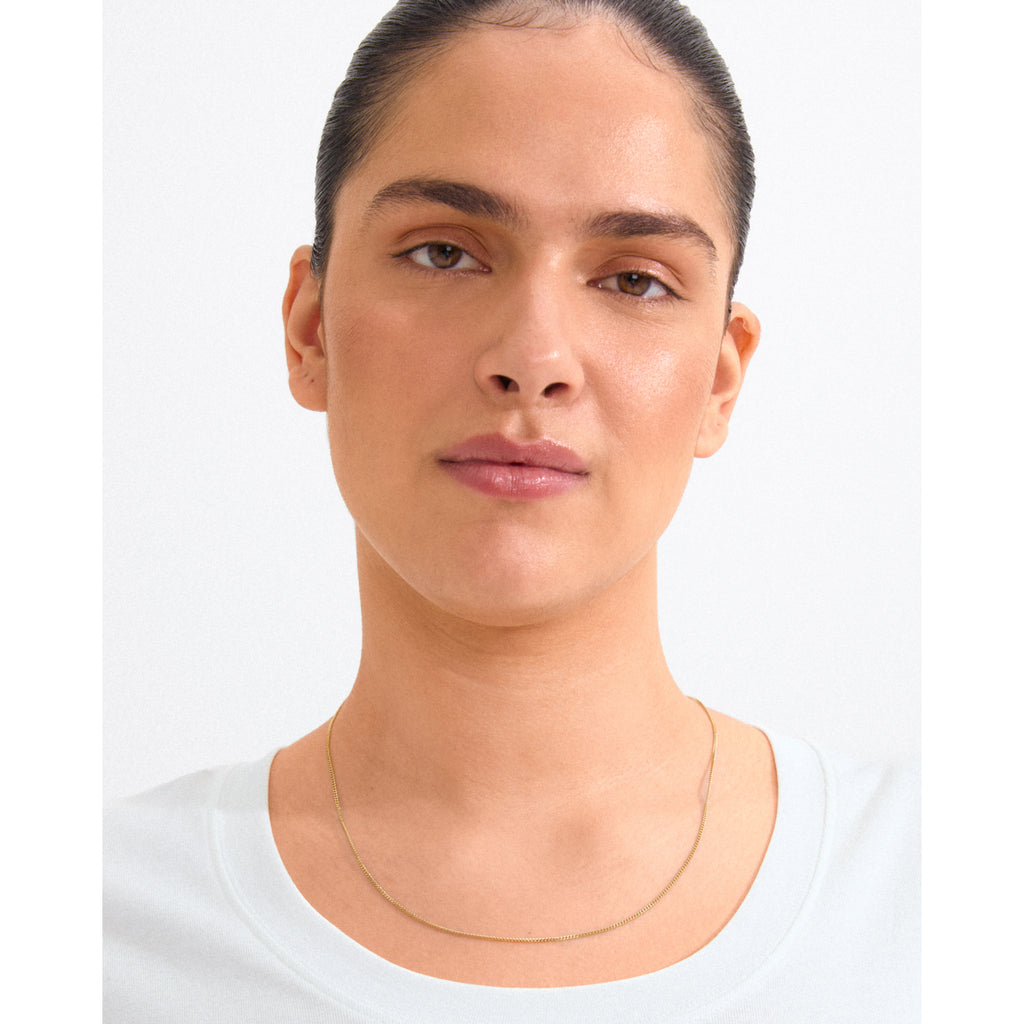 Pilgrim NIVO gold-plated necklace worn on model