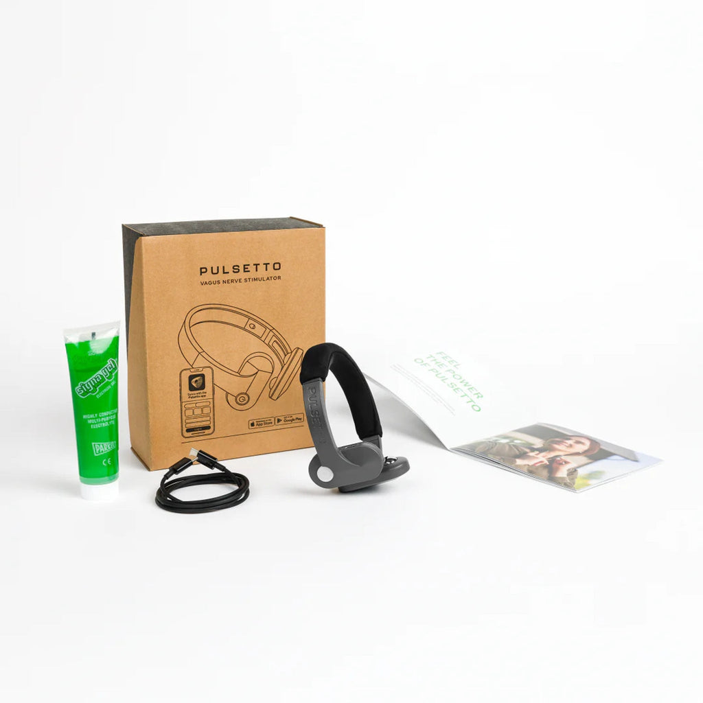 Pulsetto Lite vagus nerve stimulator accessories and conductive gel