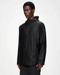 Rains Jacket Black waterproof rain jacket front view