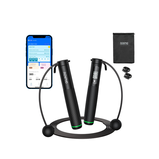 RENPHO Smart Jump Rope with cordless balls and storage pouch