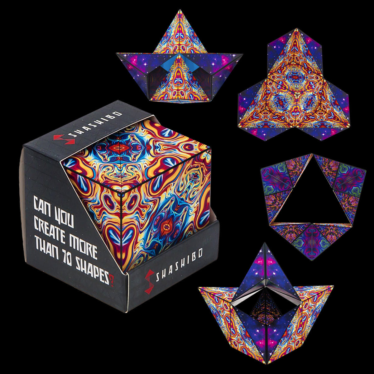 Shashibo shape-shifting magnetic puzzle cube with multiple forms