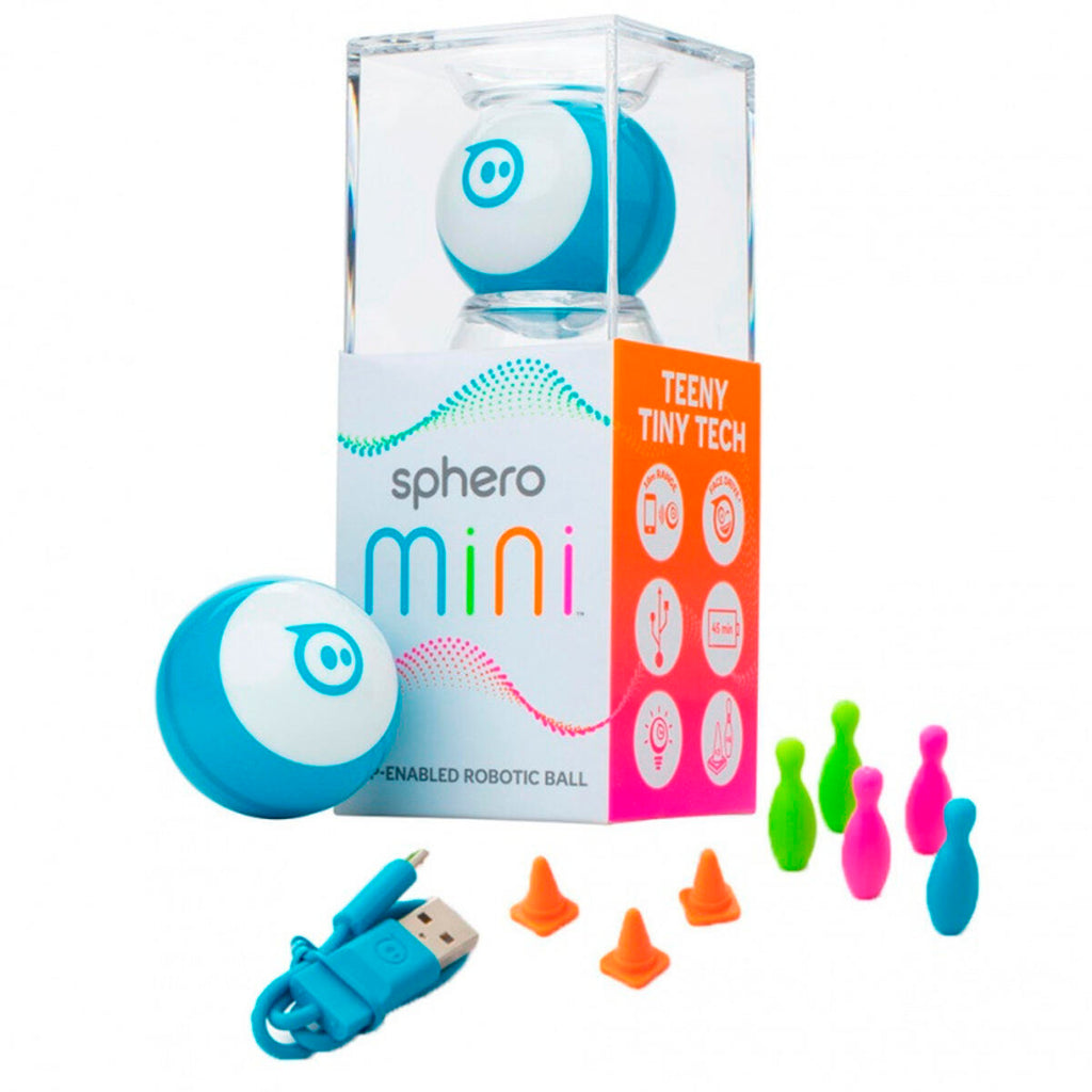 Sphero Mini blue robotic ball with accessories