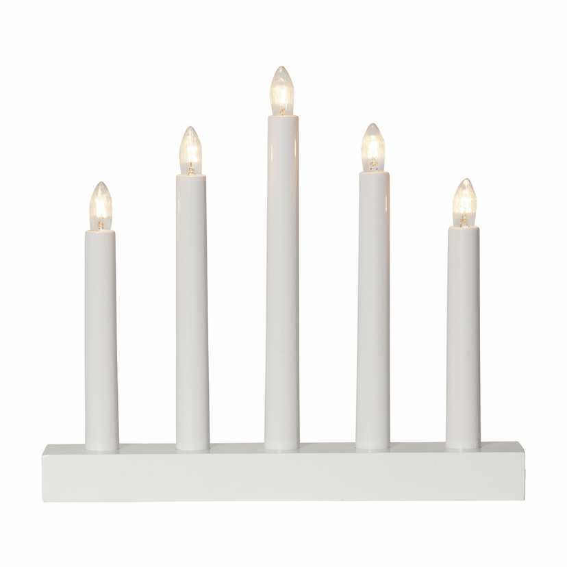 Star Trading Inez 5-arm white Advent candlestick
