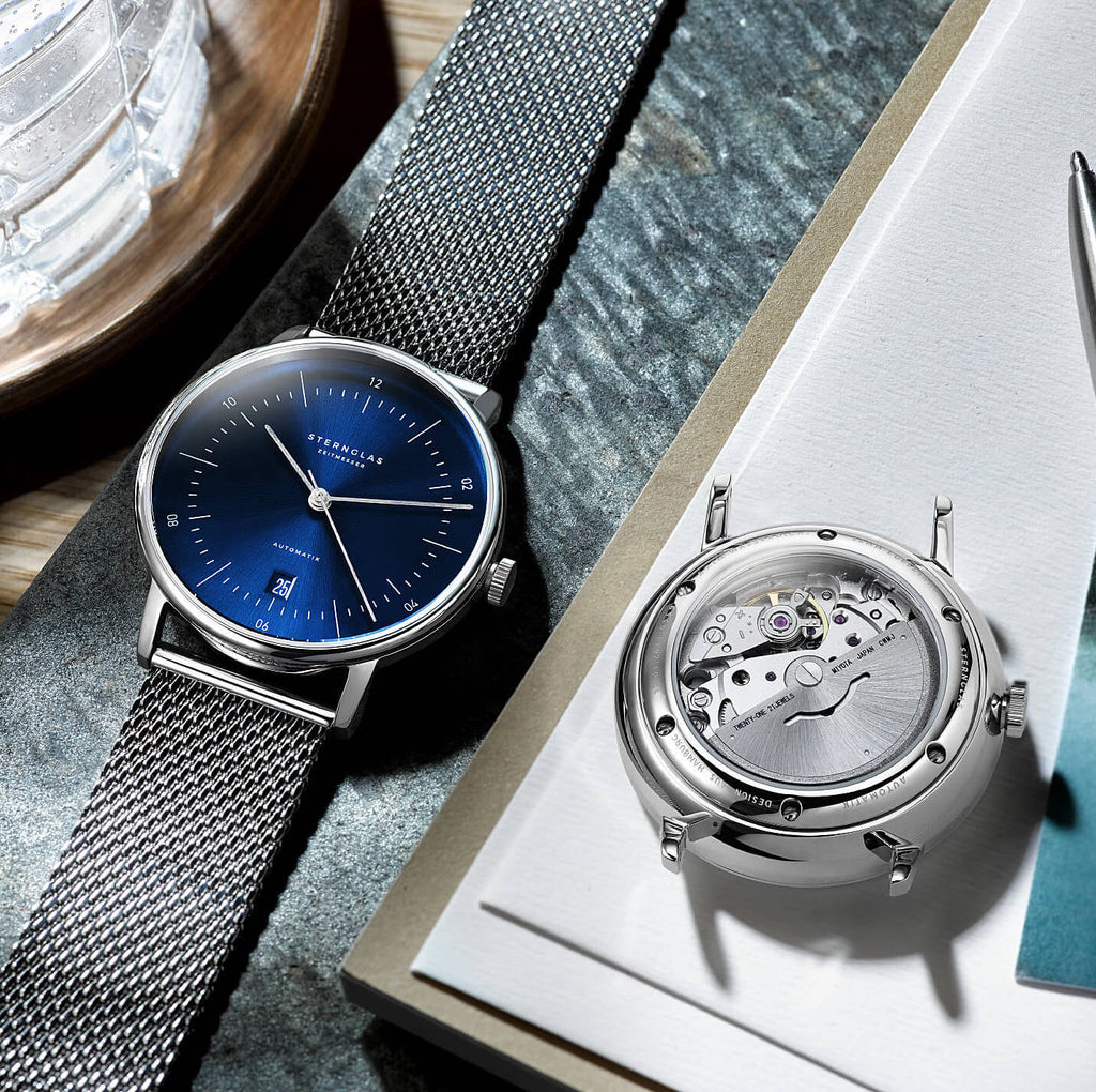 Sternglas Naos Automatik Blue caseback view