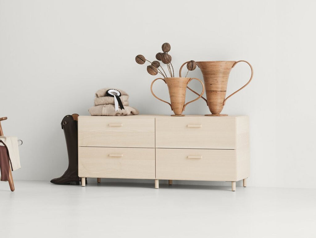 String Furniture Relief low chest of drawers Ash lifestyle