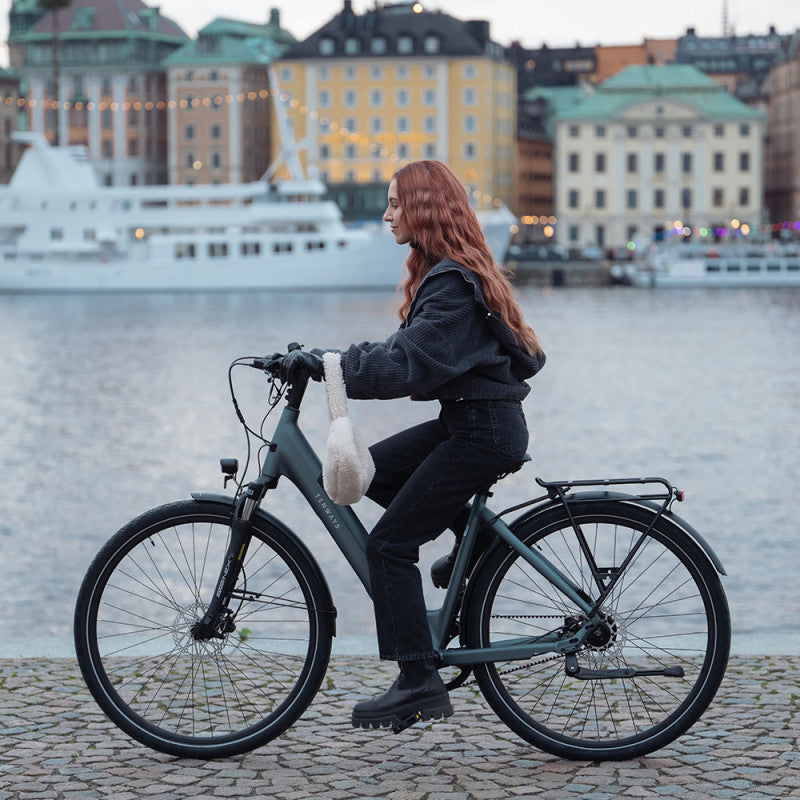 TENWAYS CGO800S electric city bike urban lifestyle view