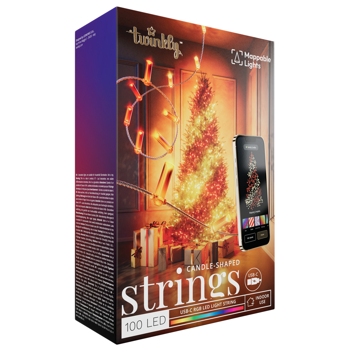 Twinkly Candles 100 smart LED strings packaging