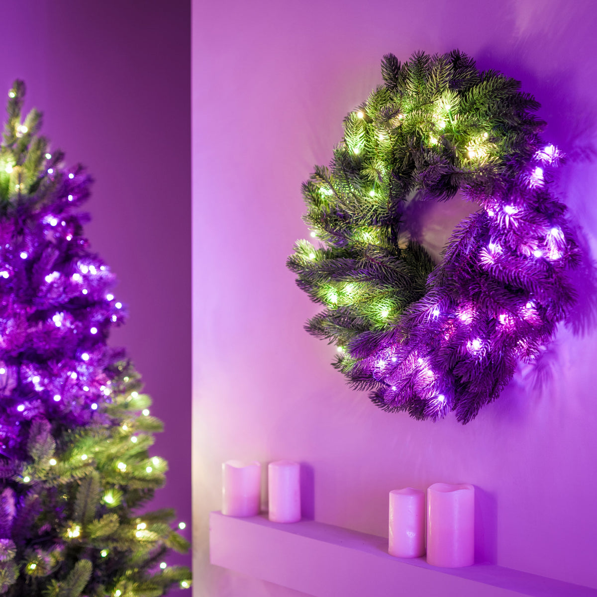 Twinkly Pre-lit Wreath festive home decoration