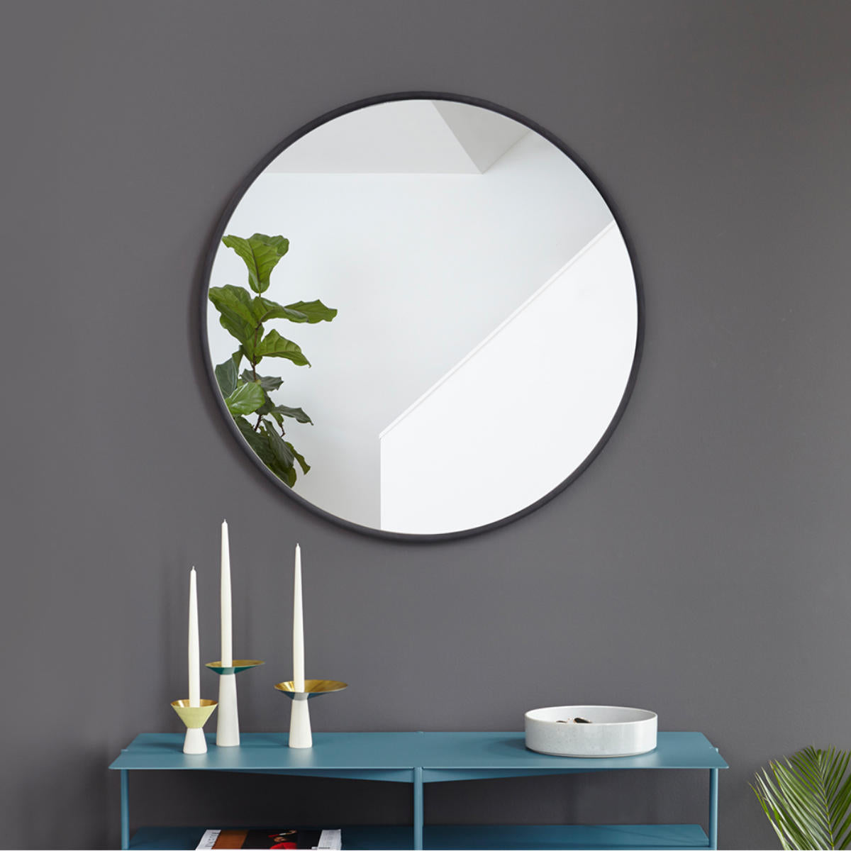 Umbra Hub round wall mirror