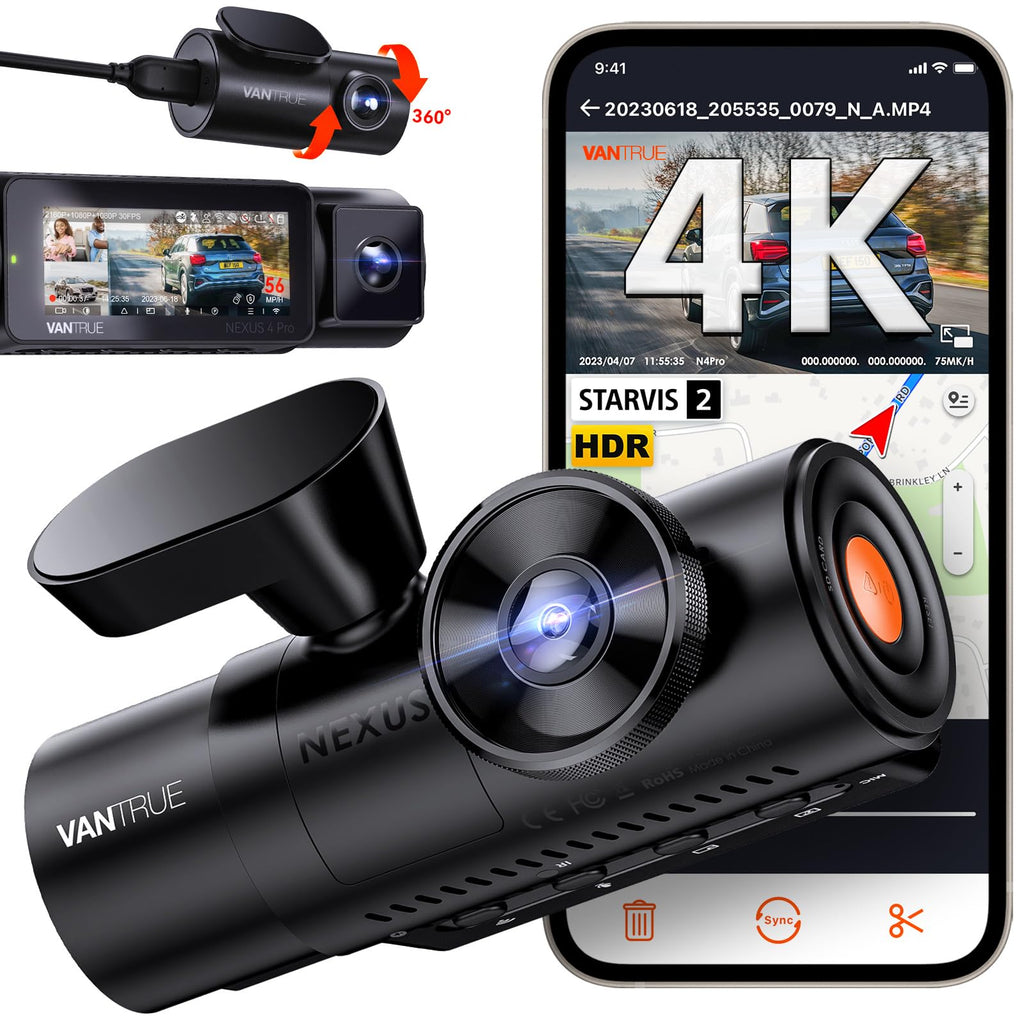 Vantrue N4 Pro triple-channel dash cam product view