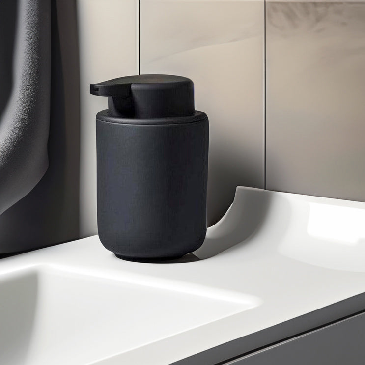 Zone Denmark Ume soap dispenser black in bathroom
